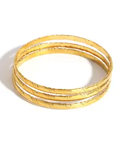 3pcs/Set Stainless Steel Texture Bracelets Minimalist Bangle Bracelet For Women Elegant Stackable Bracelets For Daily Party Jewelry Christmas Gifts