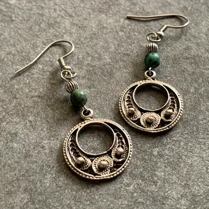 New Exquisite Geometric Round Bead Pendant Earrings Creative Personality Versatile Party Jewelry Gifts for Daily Occasion