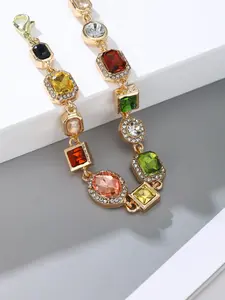 Shiny Cubic Zirconia Zinc Alloy Material Fashionable Exquisite Bracelet for Women, Elegant Party Jewelry Accessory, Perfect Gift for Ladies, Stylish Fashion Statement Piece