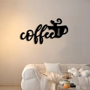 1pc Coffee Cup Metal Wall Art, Modern Coffee Statue Mural, Perfect for Café, Breakfast Nook, Coffee Bar Decor, Morning Decor, Ideal Gift for Coffee Connoisseurs