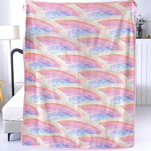 Rainbow Throw Blanket 50"*60",Soft Rainbow Blanket for Girls Boys and ,Microfiber Flannel Blanket for Girls,Boys  Sofa Bedroom Camping