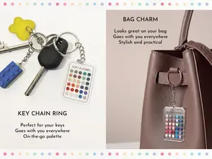 Seasonal Color Keychain Palette Swatch Acrylic Card | Transparent Portable Pocket Color Chart for Shopping | 12 Personal Guide, Holiday Gift
