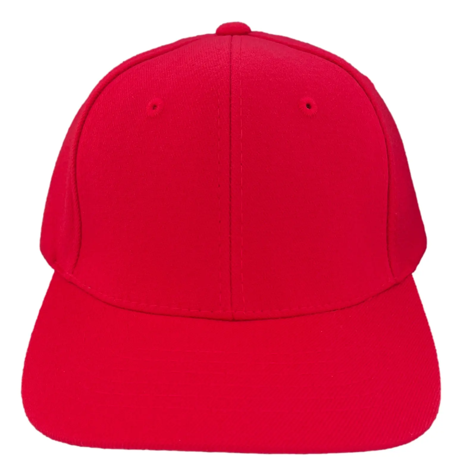 Ultra Fit One Size Stretchable Flex Fitting Solid Unisex Baseball Cap Hat - Red
