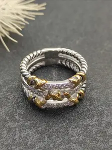 2026 European and American Original New Products Popular Retro Design DYJZ-081 Ring Women's Fashion High-quality Jewelry Accessories Gifts Vintage Rings Jewelry Geometric Design Ring Elegant Exaggerated Ring