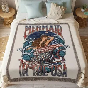 Lady Liberty Woven Blanket