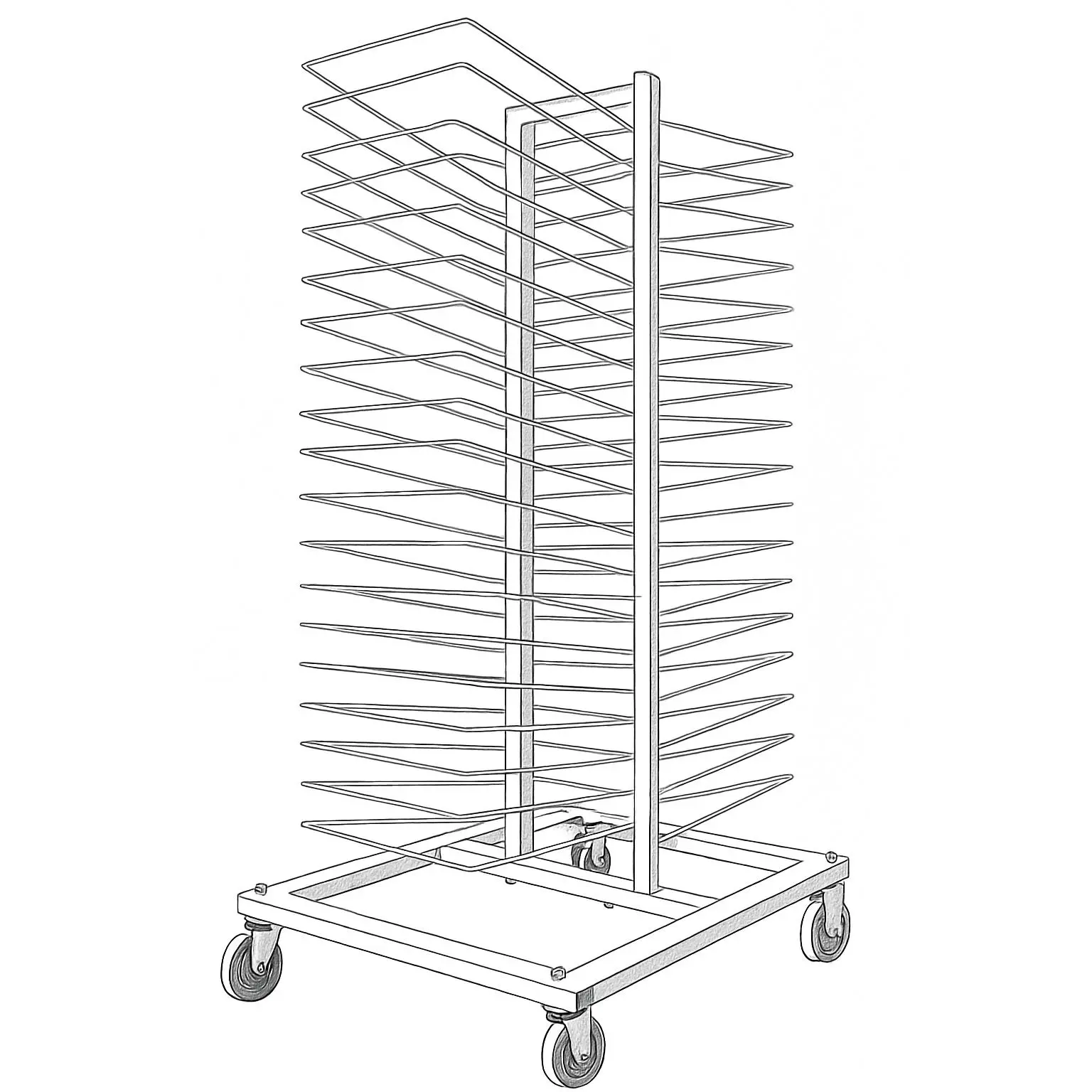 Professional 50-Shelf Drying Rack Steel Professional 50-Shelf Drying Rack Steel