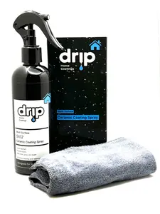 Drip Home Ceramic Spray Coating Kit - 10oz Spray Bottle - Kitchen & Bath - Stainless Steel - Adds Depth, Gloss, and Repels All Liquids!