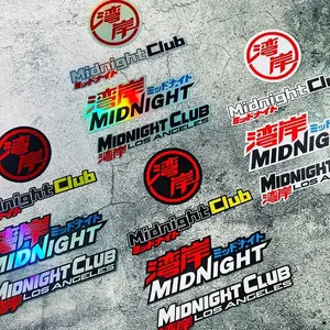 Midnight Club Car Sticker, JDM Style Modified Car Decals for Auto Windows, Motorbike Front Fairings, Racing Fuel Tanks, Perfect for Biker Enthusiasts, Sticker For Cars