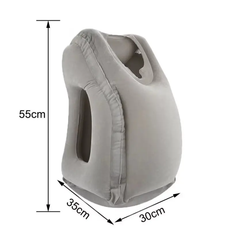 Inflatable Air Cushion Travel Pillow Headrest Chin Support