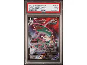 2022 Pokemon Sword and Shield Silver Tempest Rayquaza Vmax #TG20 PSA 9