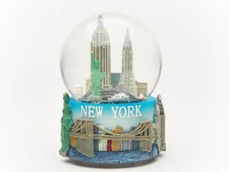 ZIZO Large Musical Water Snow Globe New York Cityscape souvenir gift for kids friends 5"