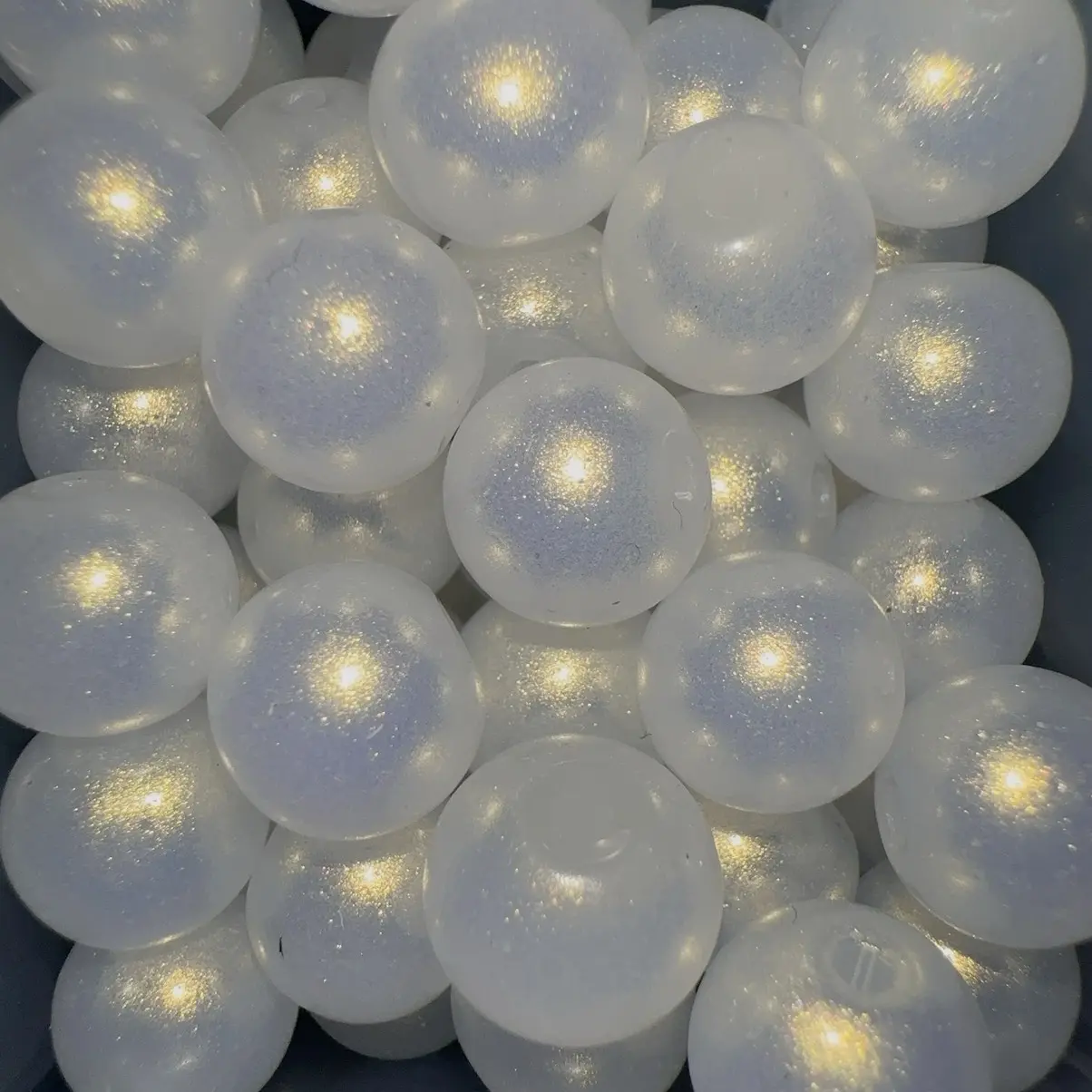 White Glass Beads