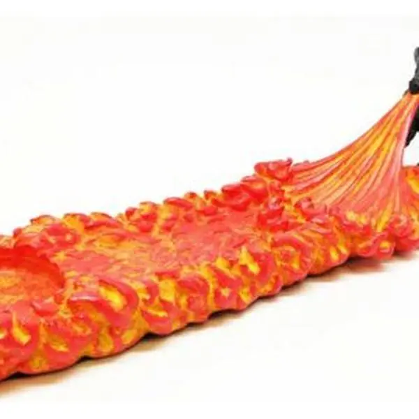 Line of Fire Flame Breath of Azure Dragon Incense Burner T-Lite Holder Sculpture