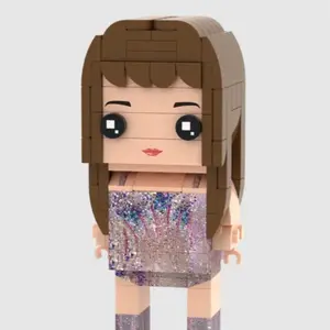 The Perfect Gift: Customized Mini Brick Figure With Key Chain Set- A Gift Personalized from Your Photo This Mother's Day