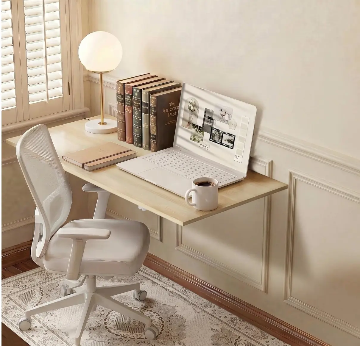 GOYLSER Fold Wall Mounted Table Folding Worktable, Addition to Garage/Home Office/Laundry Room/Home Bar/Kitchen & Dining Room