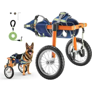 VEVOR Dog Wheelchair for Back Legs, Lightweight 2 Wheels Pet Wheelchair, Height, Width Length Adjustable, Dog Cart with Shock-Absorbing Wheels, for Injured, Disabled DogsVEVOR Super Brand Day