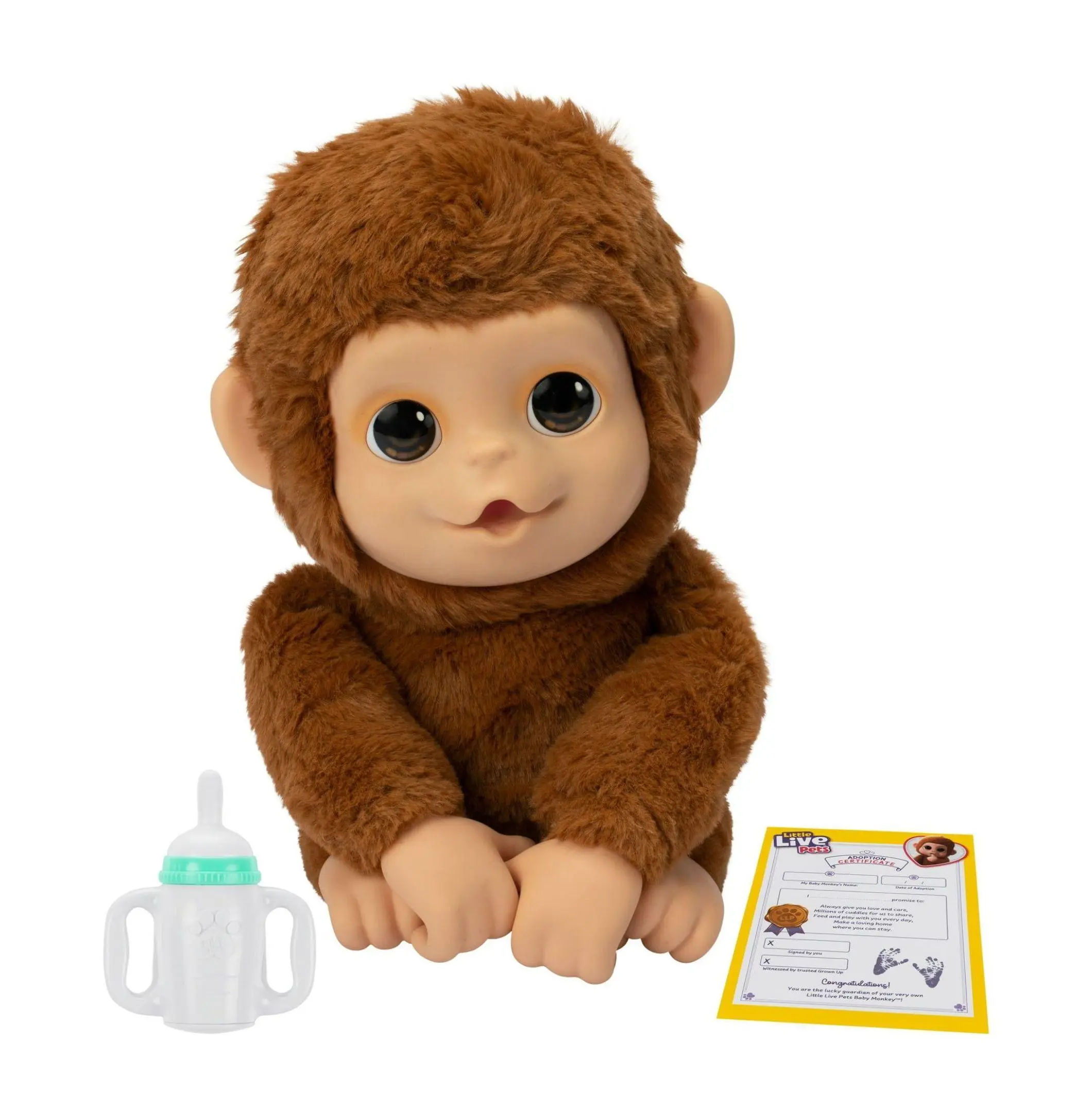 Interactive Monkey Toy with 50+ Sounds & Reactions, Plush Animated Monkey for Toddlers, Learning & Pretend Play, Realistic Monkey Sounds & Actions BRON