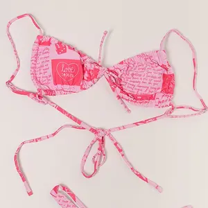 kokoSWIM:pink newspaper bikini