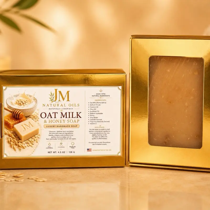 Oat milk and honey natural soap