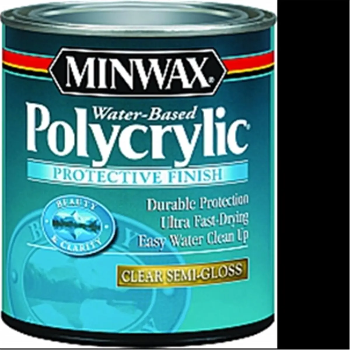 212 MAIN Minwax 64444 1 qt. Water-Based Semi-Gloss Polycrylic Protective Finish - Clear Car Detailing Supplies, Quick Drying, Easy Water Clean Up