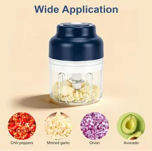 Mini Electric Food, Vegetable, Onion, Garlic,Nut Chopper, Processor & Cutter withContainer Block