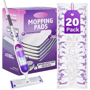 Mop Pads Refills for Swiffer Power Mop: 20 Pcs Wet Dry Disposable Pad for Multi-Surface Floor Cleaning - Mopping Replacement for Tile Hardwood - Sweeping Cloths for Home Kichen