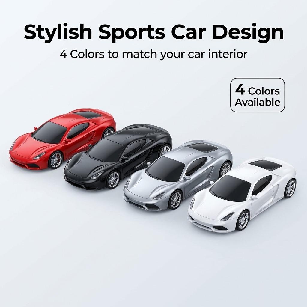 Car racing model mobile phone holder with 360-degree rotatable dashboard, center console mobile phone navigation holder, built-in parking number plate and aromatherapy design, suitable for Apple and Android phones, free number plate + aromatherapy