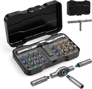 Ratchet Allen Wrench Set, Mini Ratchet Set,  in  Magnetic Screwdriver Sets Multi Bit Ratcheting Screwdriver Set with Storage Case S Steel Bits Suitable for Furniture Assembly