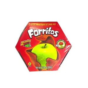Zumba Pica Forritos Tamarindo 1 Pack with 5 Apple Wraps, 365 grams, Perfect for Snacking and Sharing, Tamarindo Candy