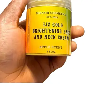 Mirasih Cosmetics Liz Gold Brightening Face and Neck Cream 4 FLOZ with Turmeric for Radiance Hydration & Silky Hydration