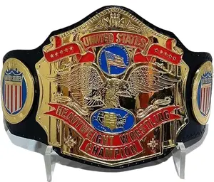 NWA United States Adult Championship Title Belt Replica - Leather Straps  - Fan Gift