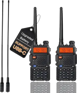 [2 Pack] Ubesgoo UV-5R Amateur Radio Handheld Walkie-Talkies (Two-Pack), Long-Range Communication, Enhanced Sound, USB-C Rechargeable Battery Upgraded Two-Way Radios