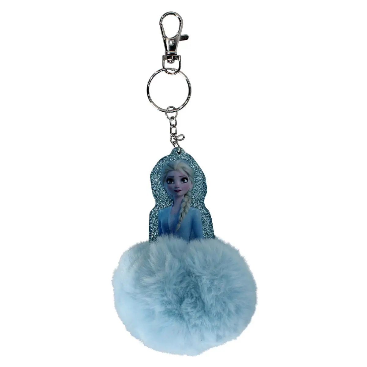 Textiel Trade Kid's Disney Frozen Ana & Elsa Keyring/Bag Charm with Pompom, Bag Charms, Anna, School Backpack, Fabric Charm, Frozen Theme