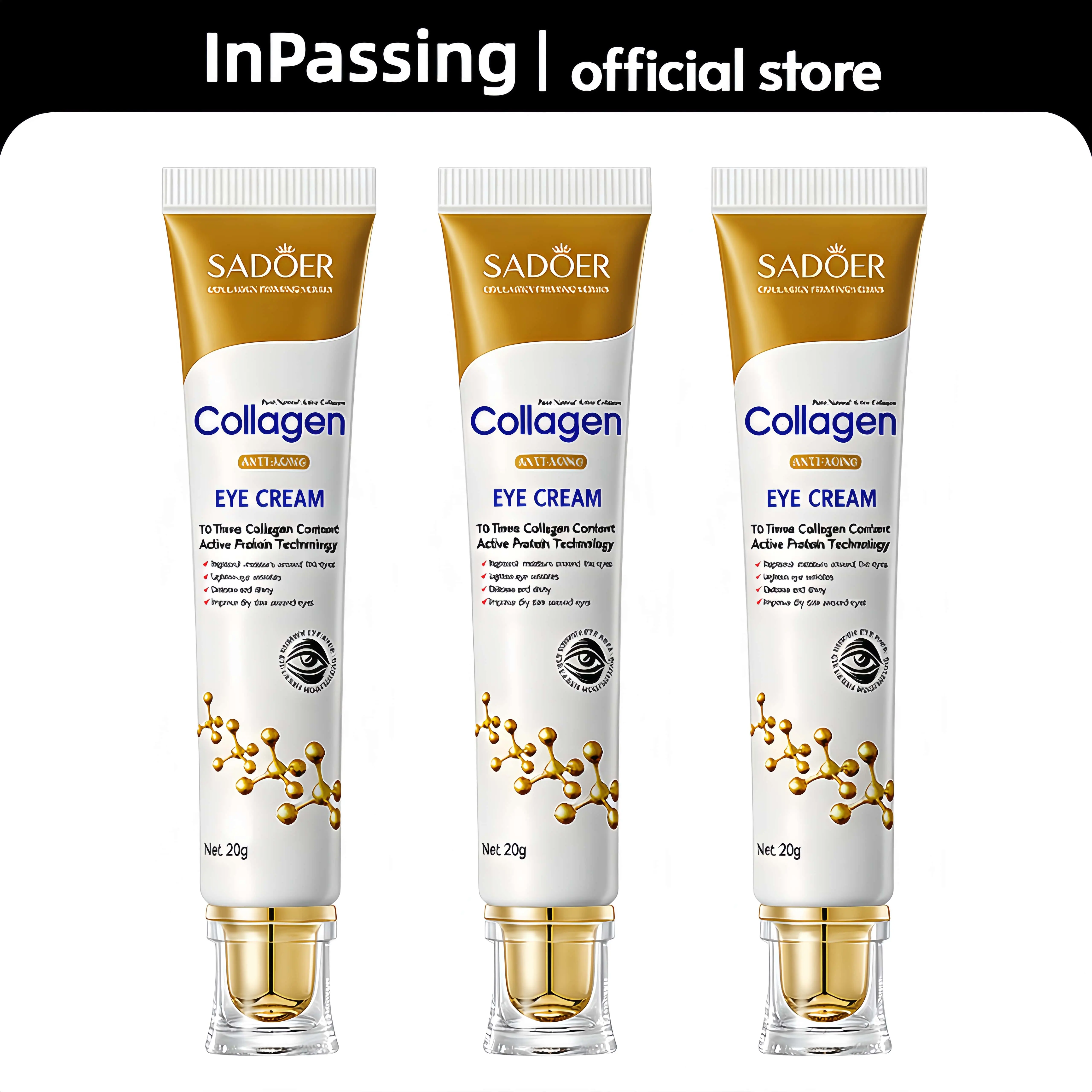 Daily Collagen Eye Repair Cream - Skin Firming & Lifting Treatment, Reduces Dark Circles, Wrinkles, Puffiness, Bags, Fine Lines, Boosts Bright Undereye Skin, Eye Cream For Puffiness And Bags Under Eyes