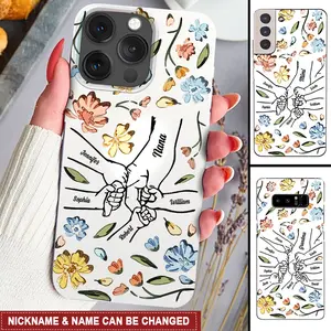 Hand In Hand, I Will Always Protect You - Gift For Mom, Grandma - 3D Inflated Effect Printed Personalized Phone Case