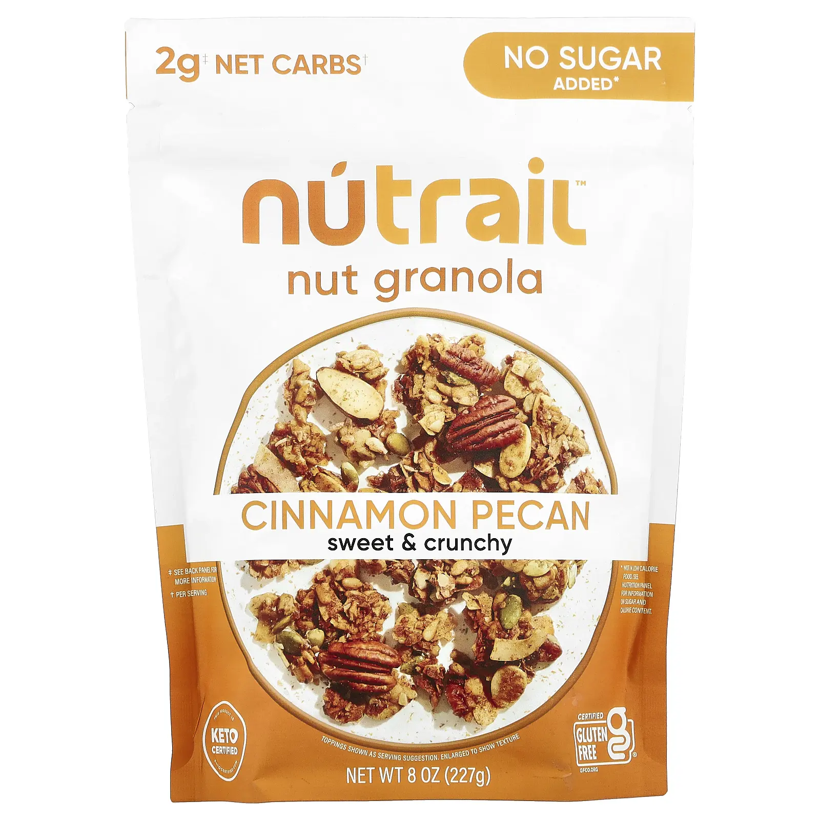 NuTrail Nut Granola, Cinnamon Pecan, 8 oz (227 g) NuTrail Nut Granola, Cinnamon Pecan, 8 oz (227 g)