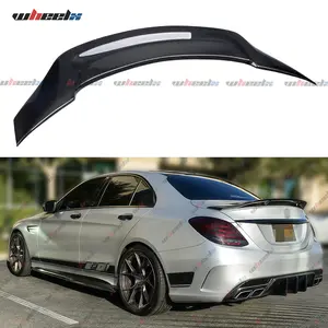 2015-2021 – Dry Carbon Fiber · Mercedes-Benz W205 C-Class & C63 4-Door Sedan (Not for Convertible/Coupe) | R-Style Dry Carbon Fiber Trunk Spoiler Rear Wing | Premium Sporty Car Mod high quality