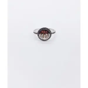 CZ MONOGRAM RING ⋄ Size 8