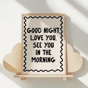 Goodnight Love You See You in the Morning Poster | Neutral Boho Kids Bedroom & Nursery Wall Decor 6