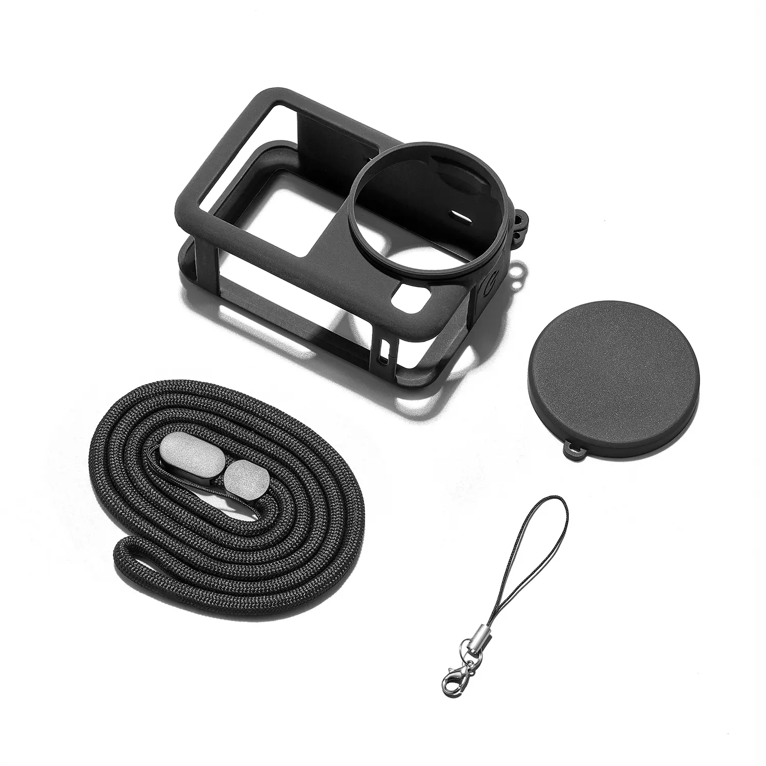 Dji Osmo Action 6 Silicone Protective Case Set, Lens Cap & Lanyard Kit, Anti-Drop Scratch-Resistant Portable Vlog Accessories Pack, Sports Camera Accessories