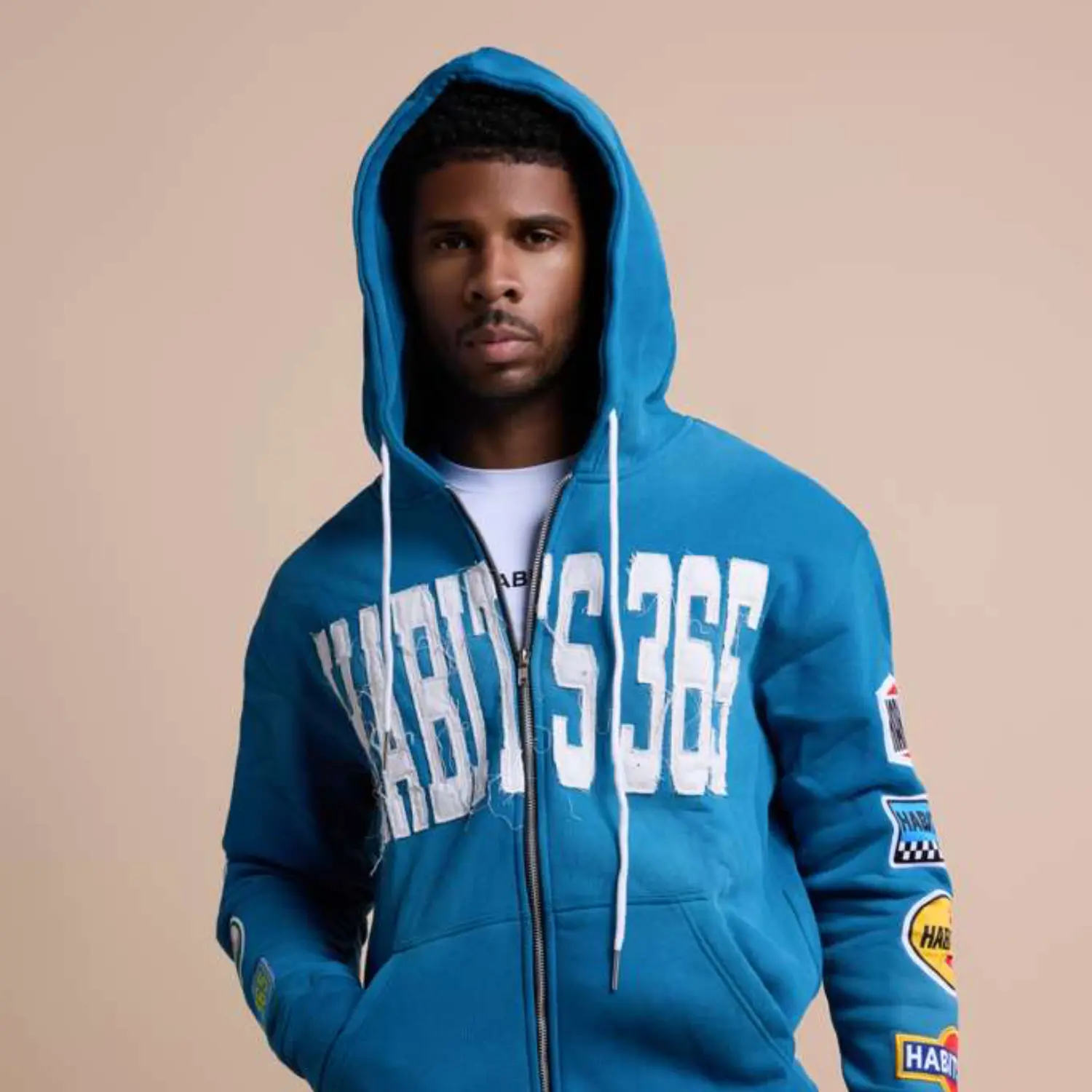 Limited Edition Blue Appliqué Hoodie