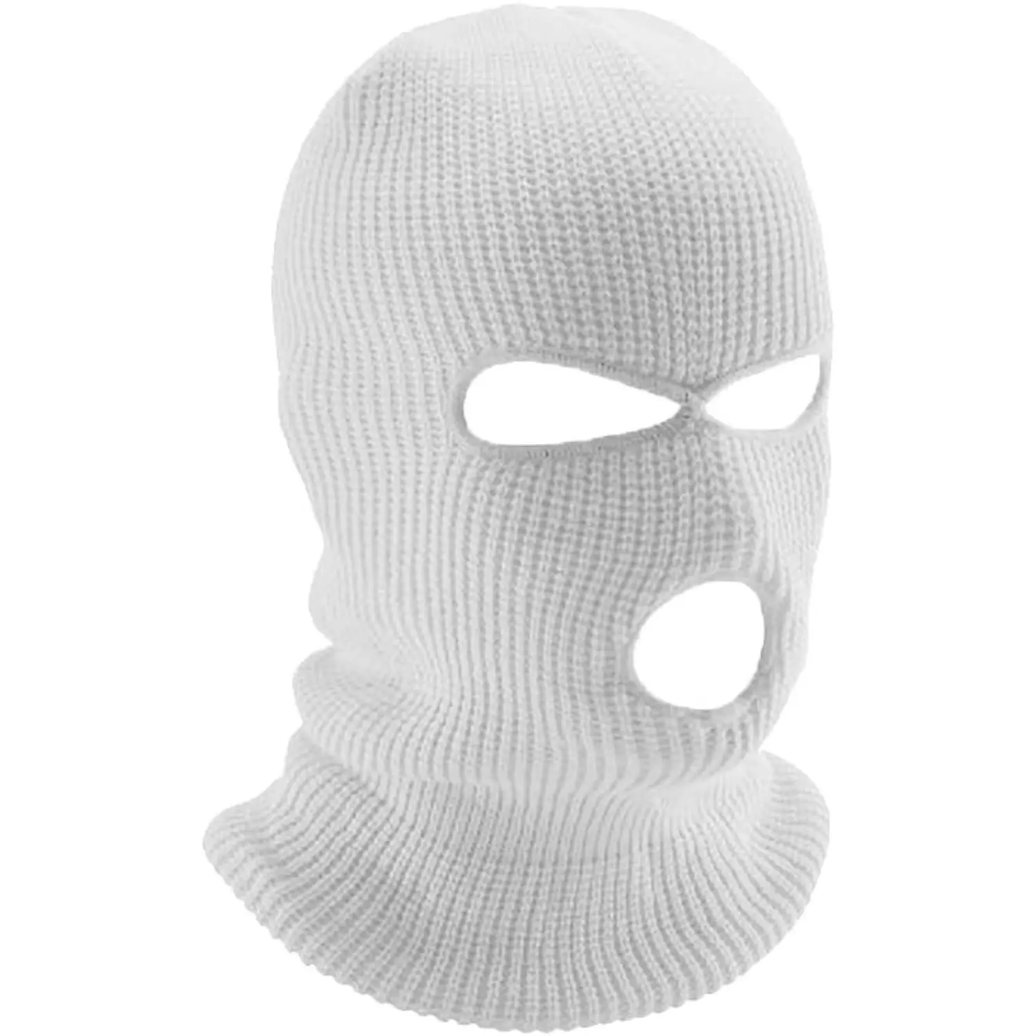Knitted 3-Hole Balaclava Ski Mask, Warm Full Head Cover for Men & Women, Universal 1 Size for Winter Skiing & Outdoors, Knit Polyester