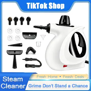 1050W Dauhor Handheld Spray Bottle Steam Cleaner with 15pcs Accessories High-power Multifunctional High-pressure Steam Washing Machine for Kitchens Windows Bathrooms Floors Furniture and Household Appliances