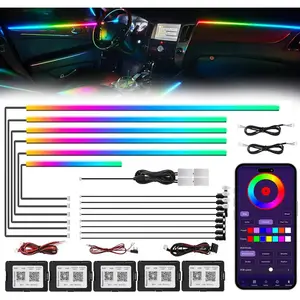 Interior  LED Strip Light with  APP, RGB 18 in 1 with 175 inches 593 LEDs Fiber Optic Ambient Lighting Kits, 16 Million Colors Sound  Function  Neon Lights