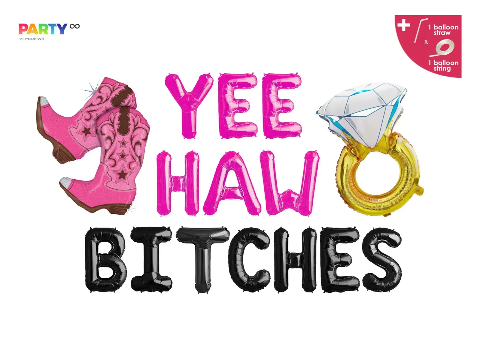 Yeehaw Bitches Balloon Banner Last Rodeo Bach Western Cowgirl Nashville Bachelorette Party Decor