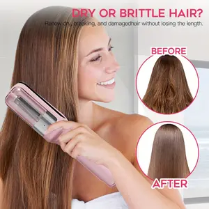 Wireless hair clipper, women's split hair clipper, wireless automatic split hair removal device, USB rechargeable portable, Cordless hair trimmer, used for damaged hair care, removing split and broken hair, New Year's gift, Christmas gift