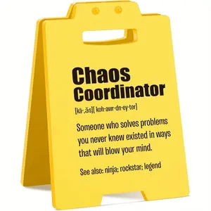 Funny Chaos Coordinator Gifts, Thank You Gift for Coworkers, Bosses, Managers, Teachers, Nurses, Motivational Home Office Decor, Novelty Decor for Women & Men
