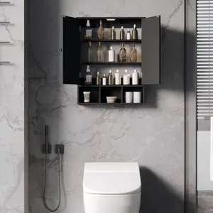 Bathroom Wall Cabinet with 2 Door Adjustable Shelves,Over The Toilet Storage White Wall Mounted Medicine Cabinets for Bathroom Laundry Room Kitchen