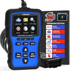 UDIAG CR800 OBD2 Scanner Diagnostic Tool Car Code Reader One-Click I/M VIN DTC Full OBDII Vehicle Code Reader Battery Test Live Data for Protocol Cars
