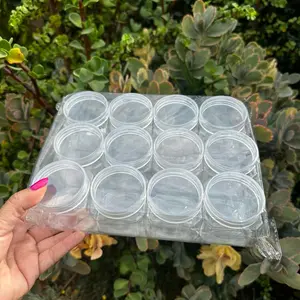 Rhinestone Crystal Storage Plastic Jars with Lids - Home Organizer for Bathroom and Kitchen